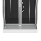 Hidromasszázs zuhanykabin,Sanotechnik New York komplett zuhanykabin fekete hátfal/króm prof. CL23