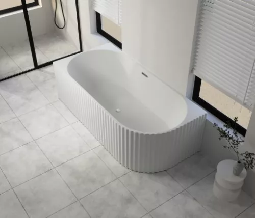 Kád, Sanotechnik Bali falsíkra/sarokba állítható kád 170x80, balos G9038