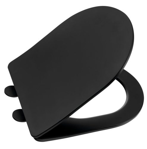 WC tető, Sapho Paco slim soft close wc ülőke, fekete PCS1012B