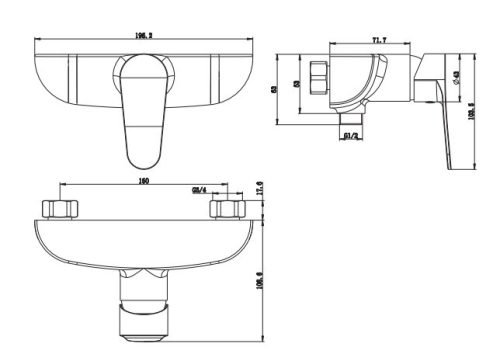 Zuhany csaptelep, Mofém Hello zuhany csaptelep zuhanyszett nélkül 822312800