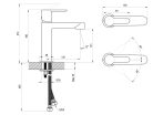 Mosdó csaptelep, Ravak Puri mosdó csaptelep leeresztő nélkül 190 mm, PU 014.21BL, fekete X070505