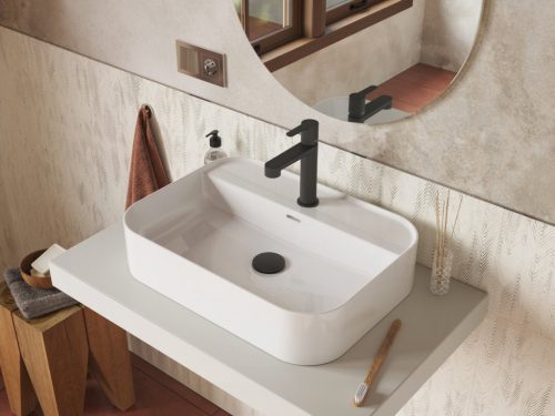 Lefolyó, Ravak Flat mosdólefolyó kerámia fedéllel, antracit X01921