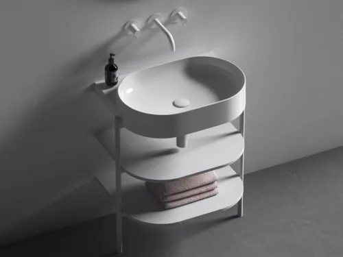 Lefolyó, Ravak Flat mosdólefolyó kerámia fedéllel, fehér X01919