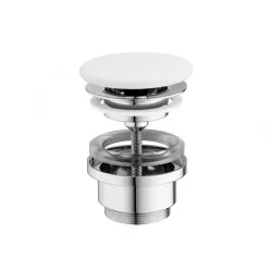   Lefolyó, Ravak Flat mosdólefolyó kerámia fedéllel, matt fehér X01920