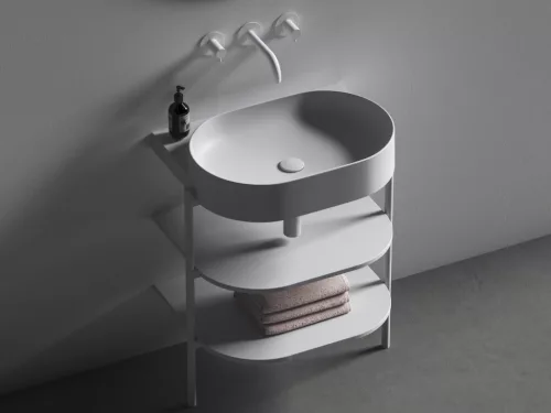 Lefolyó, Ravak Flat mosdólefolyó kerámia fedéllel, matt fehér X01920