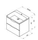 Alsó szekrény, Ravak Comfort II SD 60 fehér mosdó alatti szekrény X000001818