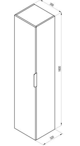 Fali szekrény, Ravak Comfort II SB 35 fehér X000001821