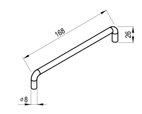 Bútor kiegészítő, Ravak Balance II fogantyú, fehér (1 db) X000001823