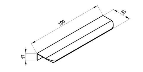 Bútor kiegészítő, Ravak Comfort II fogantyú, fehér (1 db) X000001826