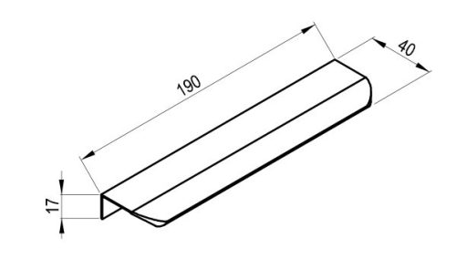 Bútor kiegészítő, Ravak Comfort II fogantyú, fekete (1 db) X000001827