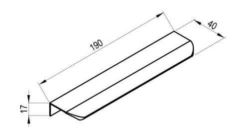 Bútor kiegészítő, Ravak Comfort II fogantyú, króm (1 db) X000001825