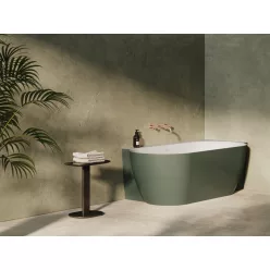   Kád,Ravak Vana Freedom Corner II Tec 175x86 jobb,Grey Green/fehér, fehér túlfolyóval CC81200000