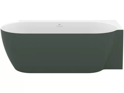 Kád,Ravak Vana Freedom Corner II Tec 175x86 jobb,Grey Green/fehér, fehér túlfolyóval CC81200000