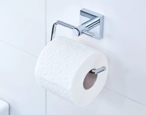 WC papír tartó, Tesa Ekkro Wc papír tartó, ragasztós rögzítésű, króm