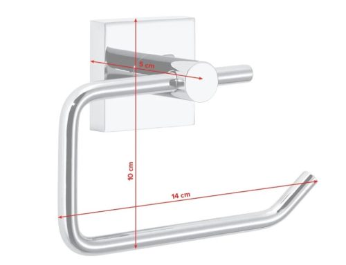 WC papír tartó, Tesa Ekkro Wc papír tartó, ragasztós rögzítésű, króm