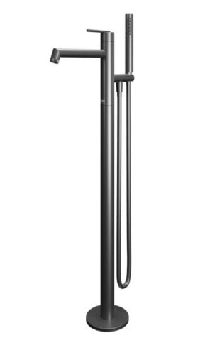 Kádtöltő csaptelep, Tboss Rio szabadonálló kádtöltő csaptelep kézizuhannyal szálcsiszolt gunmetal