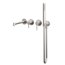   Falba süllyesztett csaptelep, Tboss Rio kádtöltő csaptelep kézizuhannyal szálcsiszolt nikkel