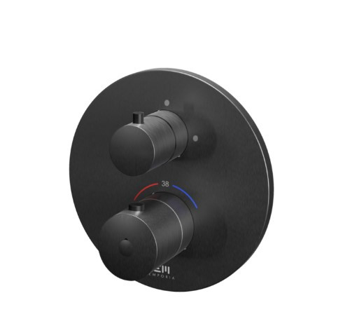 Falba süllyesztett csaptelep, Tboss Rio termosztátos kád/zuhany csaptelep szálcsiszolt gunmetal