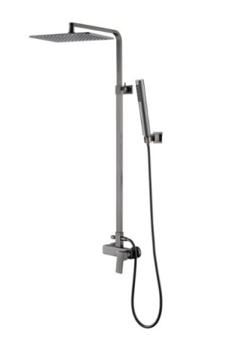 Zuhanyszett, Tboss Teo zuhanyoszlop, 2 funkciós, szálcsiszolt gunmetal