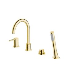   Kádperemre szerelhető csaptelep, Tboss Fly kád csaptelep kézizuhannyal, arany