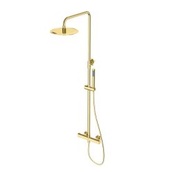  Zuhanyszett, Tboss Fly termosztátos zuhanyoszlop, 2 funkciós, arany