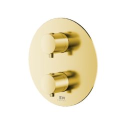   Falba süllyesztett csaptelep, Tboss Fly termosztátos zuhany csaptelep, 2 funkciós, arany