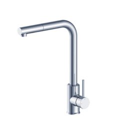   Mosogató csaptelep, Tboss Tauro mosogató csaptelep L-alakú kihúzható zuhanyzóval, króm