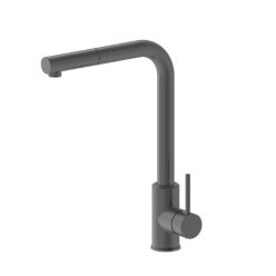   Mosogató csaptelep, Tboss Tauro mosogató csaptelep kihúzható zuhanyzóval, szálcsiszolt gunmetal