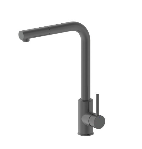 Mosogató csaptelep, Tboss Tauro mosogató csaptelep kihúzható zuhanyzóval, szálcsiszolt gunmetal