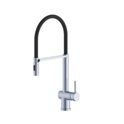   Mosogató csaptelep, Tboss Piko mosogató csaptelep rugalmas zuhannyal króm/matt fekete