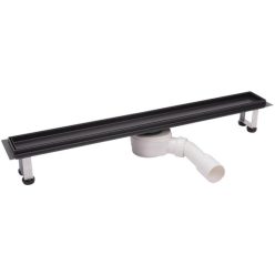   Padlóösszefolyó, Ferro burkolat alá építhető zuhanyfolyóka, matt fekete OLP1-70-BL