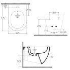 Bidé, Sapho Isvea Infinity fali bidé 36,5x53 cm, matt fehér 10NF41001-2L