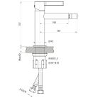 Bidé csaptelep, Sapho Iconic bidé csaptelep, matt fekete AF003B