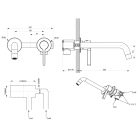 Falba süllyesztett csaptelep, Sapho Iconic mosdó csaptelep, matt fekete AF008B