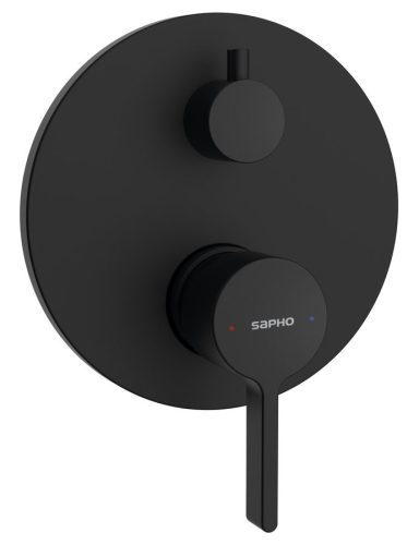 Falba süllyesztett csaptelep, Sapho Iconic csaptelep 2 irányú, matt fekete AF042B