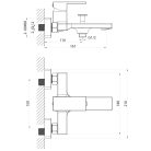 Kádtöltő csaptelep, Sapho Cubemix kádtöltő csaptelep, króm CM010