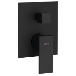   Falba süllyesztett csaptelep,Sapho Cubemix falba süllyesztett csapt.,2 irányú,matt fekete CM042B