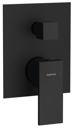 Falba süllyesztett csaptelep,Sapho Cubemix falba süllyesztett csapt.,2 irányú,matt fekete CM042B