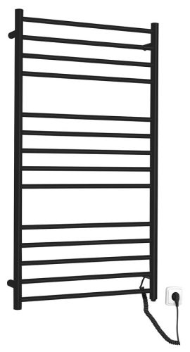Egyenes radiátor, Sapho Redondo elektromos törölközőszárító 63x116 cm,130 W,fekete ER230BV