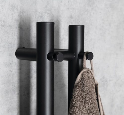 Egyenes radiátor, Sapho Papinado elektromos törölközőszárító 10,9x120 cm, 40 W, matt fekete ER340