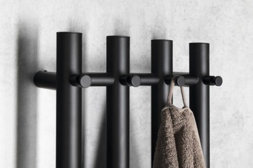 Egyenes radiátor, Sapho Papinado elektromos törölközőszárító 26,3x120 cm, 85 W, matt fekete ER350