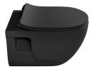 WC, Sapho Brilla Rimless fali wc 35,5x53cm, matt fekete 100614-110