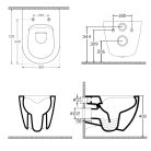 WC, Sapho Isvea Infinity Rimless fali wc 36,5x53 cm, benzin zöld 10NF02004-2P