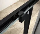 Zuhanykabin, Aqualine Agga Black zuhanykabin 90x90 matt fekete/transzparent BLF909