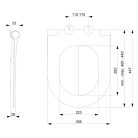 WC tető, Sapho Avva slim wc ülőke, soft-close, matt kék 100787-107