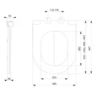 WC tető, Sapho Avva slim wc ülőke, soft-close, matt latte 100787-114