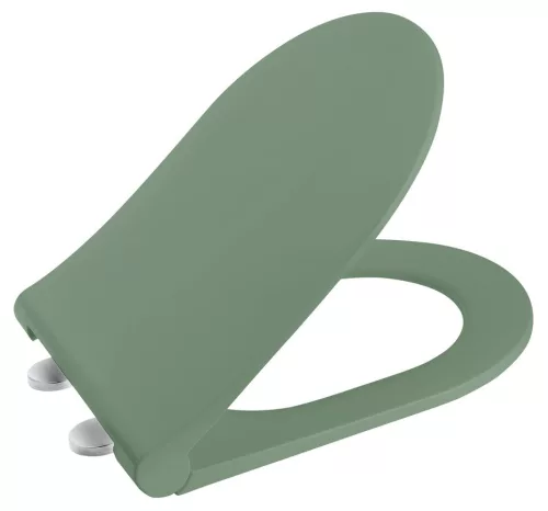 WC tető, Sapho Avva slim wc ülőke, soft-close, matt zöld 100787-128