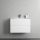 Alsó szekrény, Sanotechnik Cube 70 függesztett bútorszett, üvegmosdóval, fehér 08333