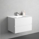 Alsó szekrény, Sanotechnik Cube 70 függesztett bútorszett, üvegmosdóval, fehér 08333