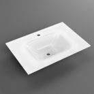 Alsó szekrény, Sanotechnik Cube 70 függesztett bútorszett, üvegmosdóval, fehér 08333